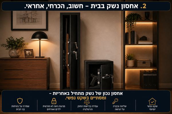 כספת לאקדח - מה נדרש מבעל רישיון נשק בבית